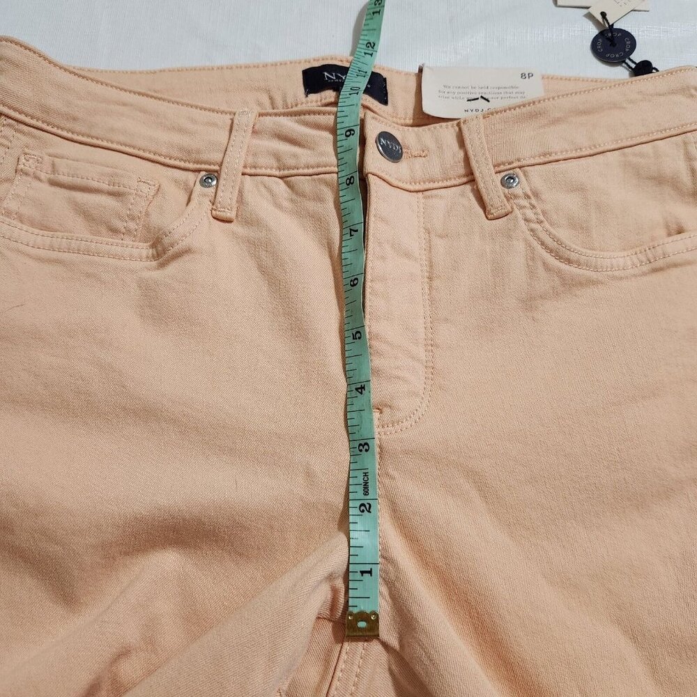 NYDJ Chloe Capri crop stretch Jeans Women's Size 8P Melon Side Slits NWT ---7 - Picture 4 of 11